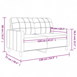 2-Sitzer-Sofa Hellgrau 120 cm Stoff