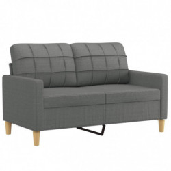 2-Sitzer-Sofa Dunkelgrau 120 cm Stoff