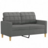 2-Sitzer-Sofa Dunkelgrau 120 cm Stoff