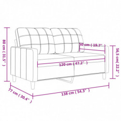 2-Sitzer-Sofa Dunkelgrau 120 cm Stoff