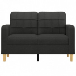 2-Sitzer-Sofa Schwarz 120 cm Stoff