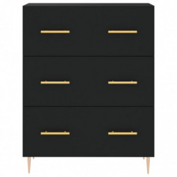 Highboard Schwarz 69,5x34x180 cm Holzwerkstoff