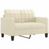 2-Sitzer-Sofa Creme 120 cm Kunstleder