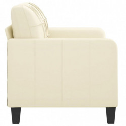 2-Sitzer-Sofa Creme 120 cm Kunstleder