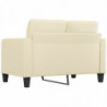 2-Sitzer-Sofa Creme 120 cm Kunstleder