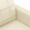 2-Sitzer-Sofa Creme 120 cm Kunstleder