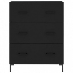 Highboard Schwarz 69,5x34x180 cm Holzwerkstoff