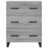 Highboard Grau Sonoma 69,5x34x180 cm Holzwerkstoff