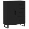 Highboard Schwarz 69,5x34x180 cm Holzwerkstoff