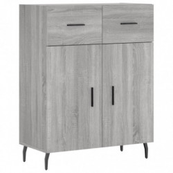 Highboard Grau Sonoma 69,5x34x180 cm Holzwerkstoff