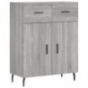 Highboard Grau Sonoma 69,5x34x180 cm Holzwerkstoff