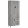 Highboard Grau Sonoma 69,5x34x180 cm Holzwerkstoff