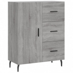 Highboard Grau Sonoma 69,5x34x180 cm Holzwerkstoff