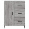 Highboard Grau Sonoma 69,5x34x180 cm Holzwerkstoff