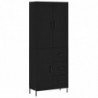 Highboard Schwarz 69,5x34x180 cm Holzwerkstoff