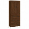 Highboard Braun Eichen-Optik 69,5x34x180 cm Holzwerkstoff