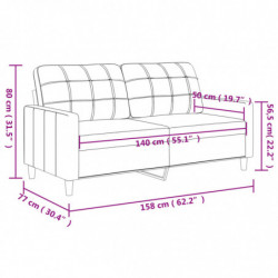 2-Sitzer-Sofa Creme 140 cm Kunstleder