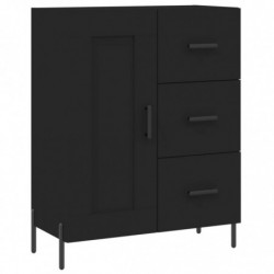 Highboard Schwarz 69,5x34x180 cm Holzwerkstoff