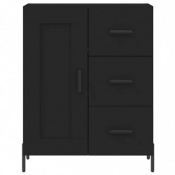 Highboard Schwarz 69,5x34x180 cm Holzwerkstoff