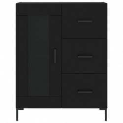 Highboard Schwarz 69,5x34x180 cm Holzwerkstoff