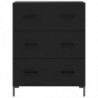 Highboard Schwarz 69,5x34x180 cm Holzwerkstoff