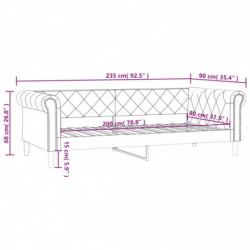 Tagesbett Schwarz 80x200 cm Kunstleder