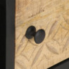 Couchtisch mit Geschnitzter Tür 90x55x36 cm Raues Mangoholz