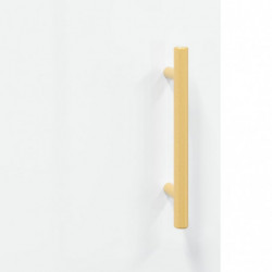 Highboard Hochglanz-Weiß 69,5x34x180 cm Holzwerkstoff