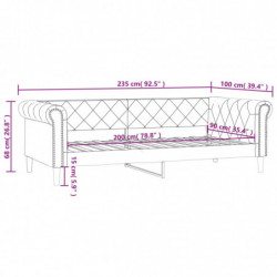 Tagesbett Schwarz 90x200 cm Kunstleder