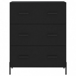 Highboard Schwarz 69,5x34x180 cm Holzwerkstoff