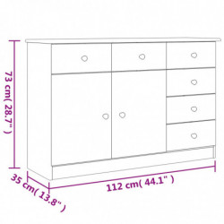 Sideboard ALTA Weiß 112x35x73 cm Massivholz Kiefer