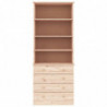 Bücherregal mit Schubladen ALTA 77x35x186,5cm Massivholz Kiefer