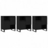 Sideboards 3 Stk. Schwarz Holzwerkstoff