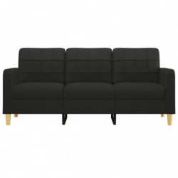 3-Sitzer-Sofa Schwarz 180 cm Stoff