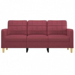 3-Sitzer-Sofa Weinrot 180 cm Stoff