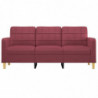 3-Sitzer-Sofa Weinrot 180 cm Stoff