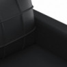 3-Sitzer-Sofa Schwarz 180 cm Kunstleder