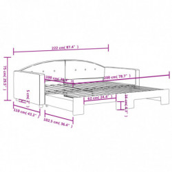 Tagesbett Ausziehbar Gelb 100x200 cm Samt