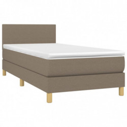 Boxspringbett mit Matratze Taupe 80x200 cm Stoff