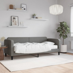 Tagesbett mit Matratze Dunkelgrau 80x200 cm Stoff
