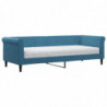 Tagesbett mit Matratze Blau 80x200 cm Samt
