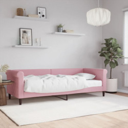 Tagesbett mit Matratze Rosa 80x200 cm Samt