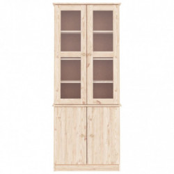 Vitrinenschrank ALTA 77x35x186,5 cm Massivholz Kiefer