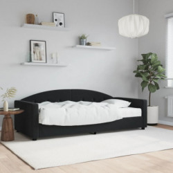 Tagesbett mit Matratze Schwarz 90x190 cm Samt
