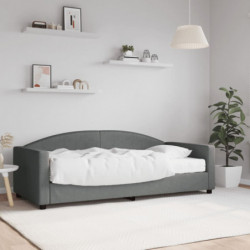 Tagesbett mit Matratze Dunkelgrau 90x190 cm Stoff