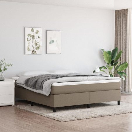 Boxspringbett mit Matratze Taupe 160x200 cm Stoff