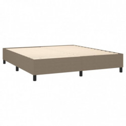 Boxspringbett mit Matratze Taupe 160x200 cm Stoff