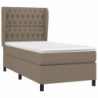 Boxspringbett mit Matratze Taupe 90x200 cm Stoff