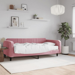 Tagesbett mit Matratze Rosa 100x200 cm Samt