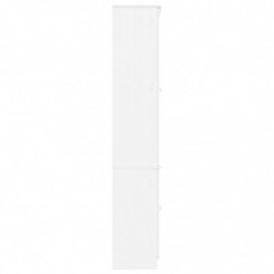 Vitrinenschrank ALTA Weiß 77x35x186,5 cm Massivholz Kiefer